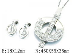 HY Wholesale 316L Stainless Steel CZ jewelry Set-HY08S0107HHQ