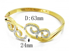 HY Wholesale Stainless Steel 316L Bangle(Crystal)-HY19B0087HPX