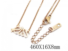 HY Wholesale 316L Stainless Steel Font Necklace-HY80N0307KL