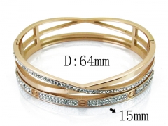 HY Wholesale Stainless Steel 316L Bangle(Crystal)-HY19B0077IIQ