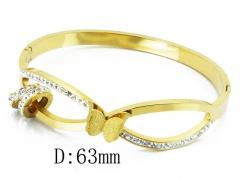 HY Wholesale Stainless Steel 316L Bangle(Crystal)-HY80B1045HOY