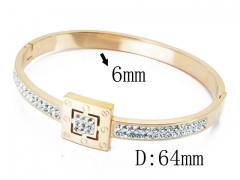 HY Wholesale Stainless Steel 316L Bangle(Crystal)-HY80B1058HNT