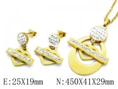 HY Wholesale 316L Stainless Steel CZ jewelry Set-HY08S0118HJQ