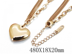 HY Wholesale Stainless Steel 316L Lover Necklaces-HY19N0013HID