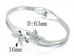 HY Wholesale Stainless Steel 316L Bangle(Crystal)-HY19B0089HLE