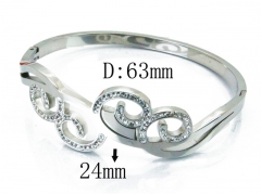 HY Wholesale Stainless Steel 316L Bangle(Crystal)-HY19B0086HNC
