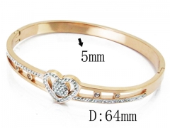 HY Wholesale Stainless Steel 316L Bangle(Crystal)-HY80B1052HMZ