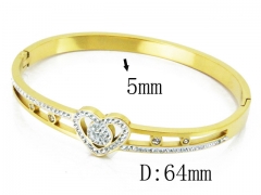 HY Wholesale Stainless Steel 316L Bangle(Crystal)-HY80B1051HMS