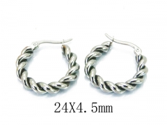HY Stainless Steel Twisted Earrings-HY06E1658MB