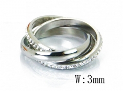 HY Wholesale 316L Stainless Steel CZ Rings-HY19R0403HHW