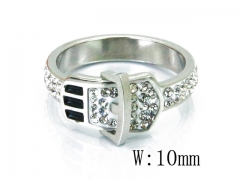 HY Wholesale 316L Stainless Steel CZ Rings-HY19R0392HHE