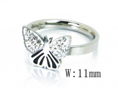 HY Wholesale 316L Stainless Steel CZ Rings-HY19R0365ND