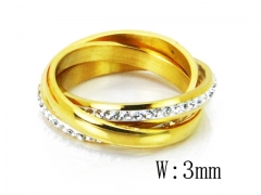 HY Wholesale 316L Stainless Steel CZ Rings-HY19R0404HIW