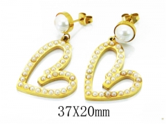 HY Stainless Steel Pearl Earrings-HY32E0079HJW