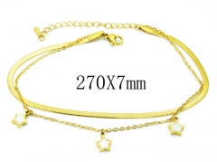 HY Wholesale stainless steel Anklet-HY32B0075PR