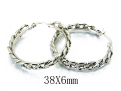 HY Stainless Steel Twisted Earrings-HY58E1408LB