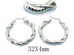 HY Stainless Steel Twisted Earrings-HY58E1365LA