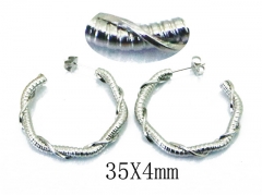HY Stainless Steel Twisted Earrings-HY58E1382LQ
