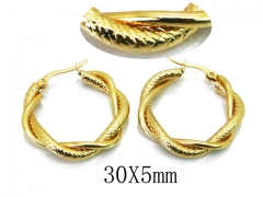 HY Stainless Steel Twisted Earrings-HY58E1360MA