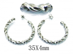 HY Stainless Steel Twisted Earrings-HY58E1378LW
