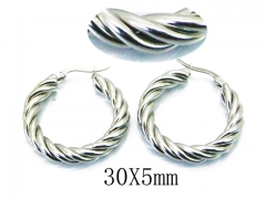 HY Stainless Steel Twisted Earrings-HY58E1376LW