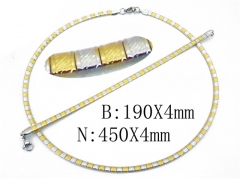 HY Stainless Steel 316L Necklaces Bracelets (Two Tone)-HY58S0674HHQ