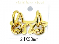 HY Wholesale 316L Stainless Steel Drops Earrings-HY58E1306MC