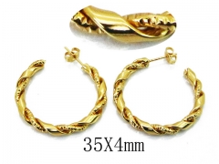 HY Stainless Steel Twisted Earrings-HY58E1381MW