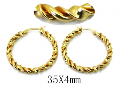 HY Stainless Steel Twisted Earrings-HY58E1370ME