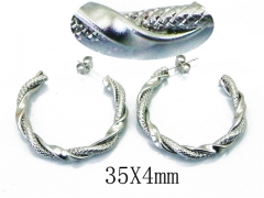 HY Stainless Steel Twisted Earrings-HY58E1390LR