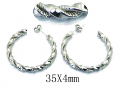HY Stainless Steel Twisted Earrings-HY58E1391LT