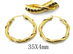 HY Stainless Steel Twisted Earrings-HY58E1366ME