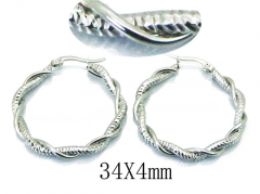 HY Stainless Steel Twisted Earrings-HY58E1361LS