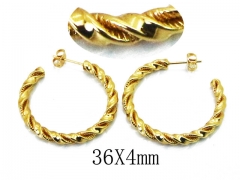 HY Stainless Steel Twisted Earrings-HY58E1392MQ