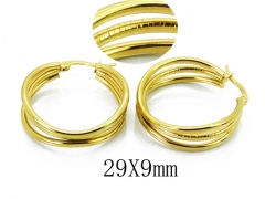 HY Stainless Steel Twisted Earrings-HY58E1403LQ