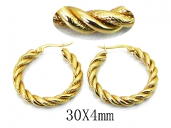 HY Stainless Steel Twisted Earrings-HY58E1372MR