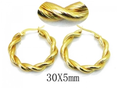 HY Stainless Steel Twisted Earrings-HY58E1374MR