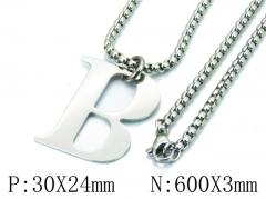 HY Wholesale 316L Stainless Steel Font Necklace-HY40N1075MQ
