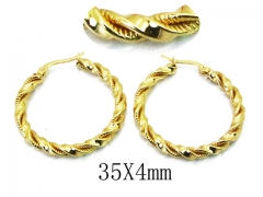 HY Stainless Steel Twisted Earrings-HY58E1364MR
