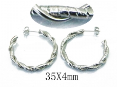 HY Stainless Steel Twisted Earrings-HY58E1384LA