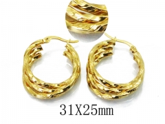 HY Stainless Steel Twisted Earrings-HY58E1395LC