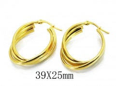 HY Stainless Steel Twisted Earrings-HY58E1401LB