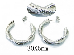 HY Stainless Steel Twisted Earrings-HY58E1389LC
