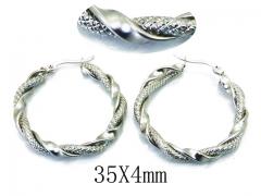 HY Stainless Steel Twisted Earrings-HY58E1375LE