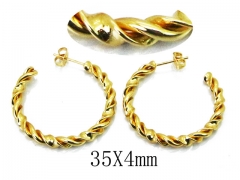 HY Stainless Steel Twisted Earrings-HY58E1379MR