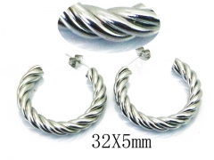 HY Stainless Steel Twisted Earrings-HY58E1377LC