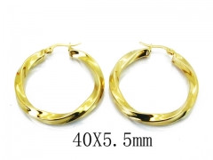 HY Stainless Steel Twisted Earrings-HY58E1357MW