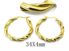 HY Stainless Steel Twisted Earrings-HY58E1368MR