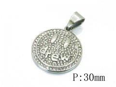 HY Wholesale Stainless Steel 316L CZ Pendant-HY13P1089HIF