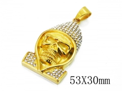 HY Stainless Steel 316L Pendants (Skull Style)-HY13P1064HLV